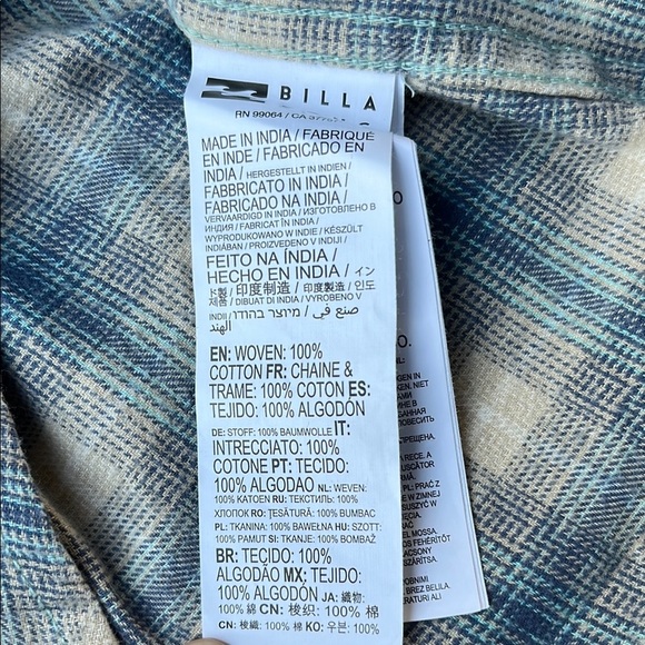 Stylish Blue and Cream Plaid Shirt - Picture 7 of 13